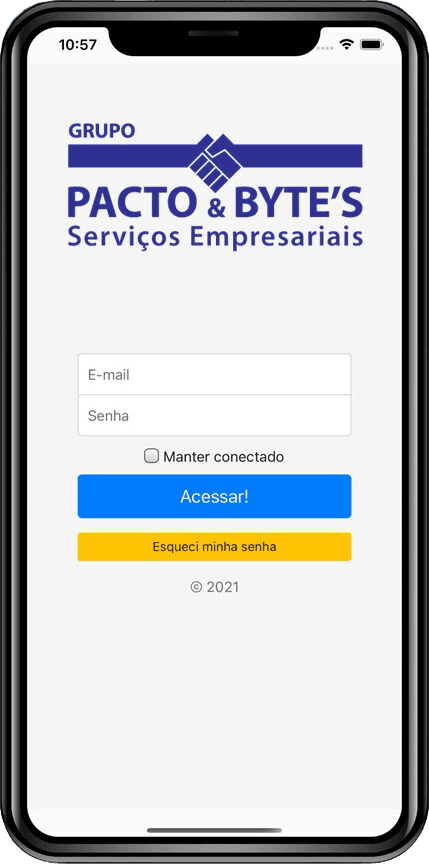 Telas do aplicativo App Contábil P & B